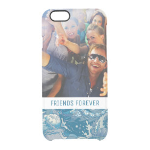 Tropical Sea Pattern   Your Photo & Text Clear iPhone 6/6S Case
