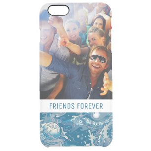 Tropical Sea Pattern   Your Photo & Text Clear iPhone 6 Plus Case
