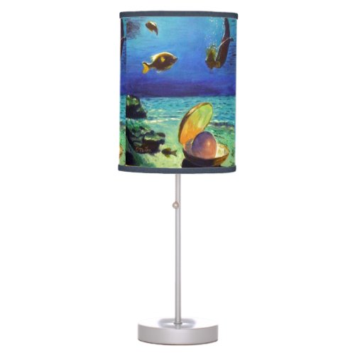 Tropical Sea Pearl Diving Mermaid Table Lamp