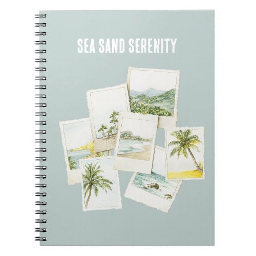 Tropical Sea Sand Serenity Beach Photos   Notebook