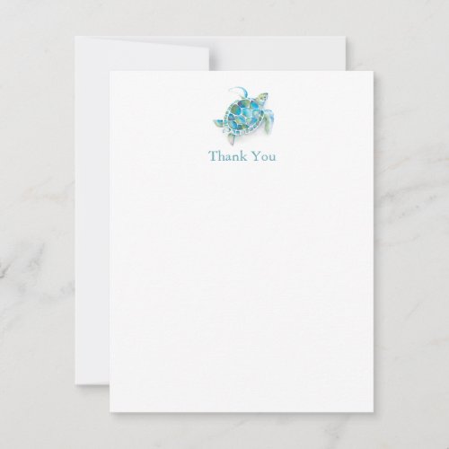 Tropical Sea Turtle Baby Shower Thank You Cards
