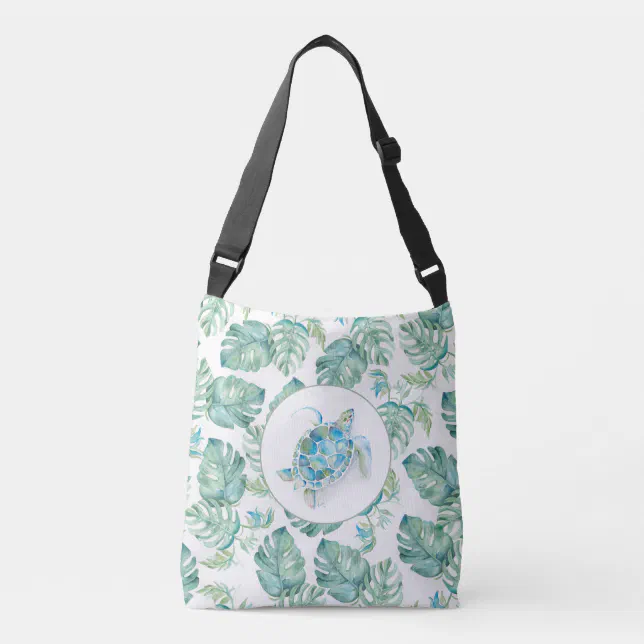 Tropical Sea Turtle Bridesmaid Proposal T Crossbody Bag Zazzle 