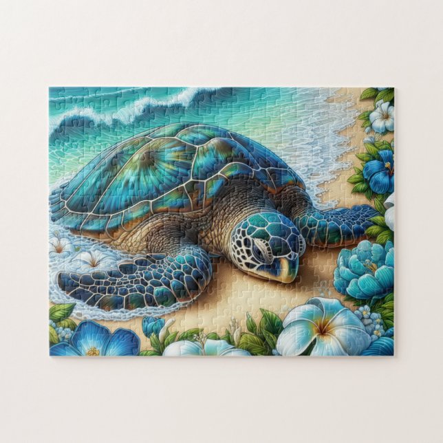 Tropical Sea Turtle Jigsaw Puzzle (Horizontal)