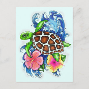 Tropical Sea Turtles Postcard