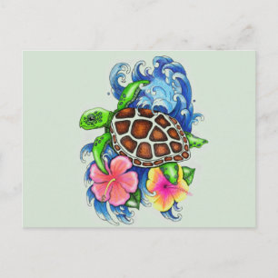 Tropical Sea Turtles Postcard