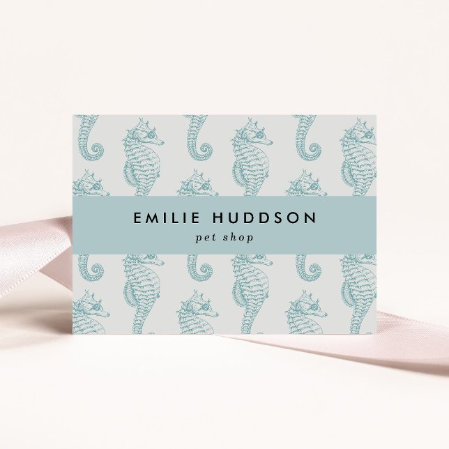 Tropical Seahorses, Fish Shop, Pet Shop, Aquariums Business Card (Creator Uploaded)