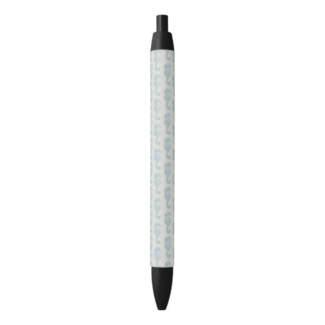 Tropical Seahorses, Seahorse Pattern - Blue Gray Pen (Front Vertical)
