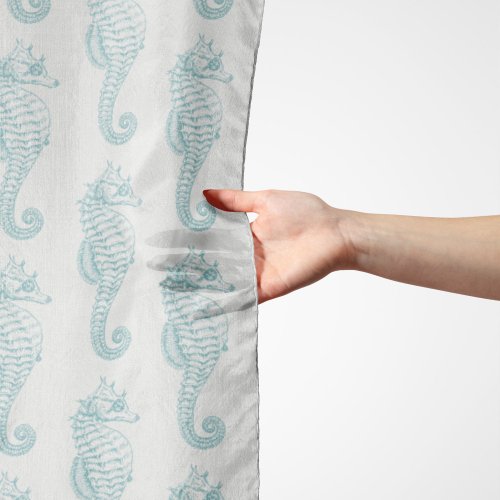 Tropical Seahorses Seahorse Pattern _ Blue Gray Scarf