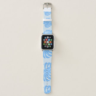 Tropical seamless ethnic pattern with exotic leave apple watch band