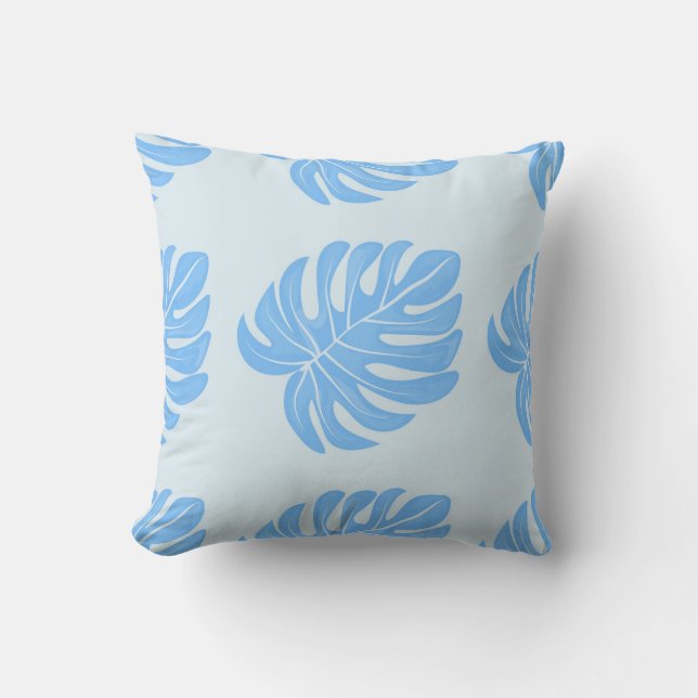 Tropical seamless ethnic pattern with exotic leave throw pillow (Front)