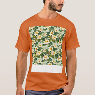 Tropical Seamless Pattern Hawaiian Hibiscus Monste T-Shirt