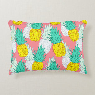 Tropical seamless pattern with exotic pineapples.  accent pillow