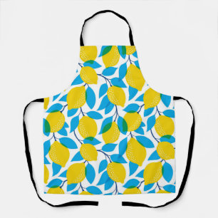 Tropical Seamless With Yellow Lemons Apron