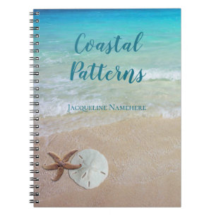 Tropical Seas Sand Dollar Starfish Custom Notebook