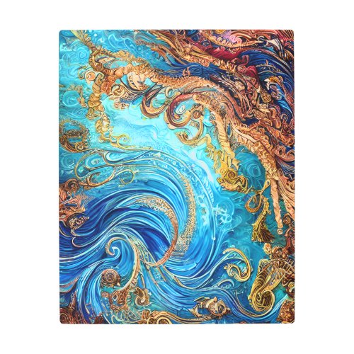 Tropical Seascape Beach Ocean Waves Metal Print