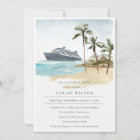 Tropical Seascape Palm Cruise Bridal Shower Invite