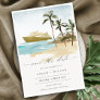 Tropical Seascape Palm Cruise Save the Date Invite