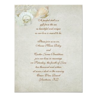 Tropical Seashell Wedding Invitation