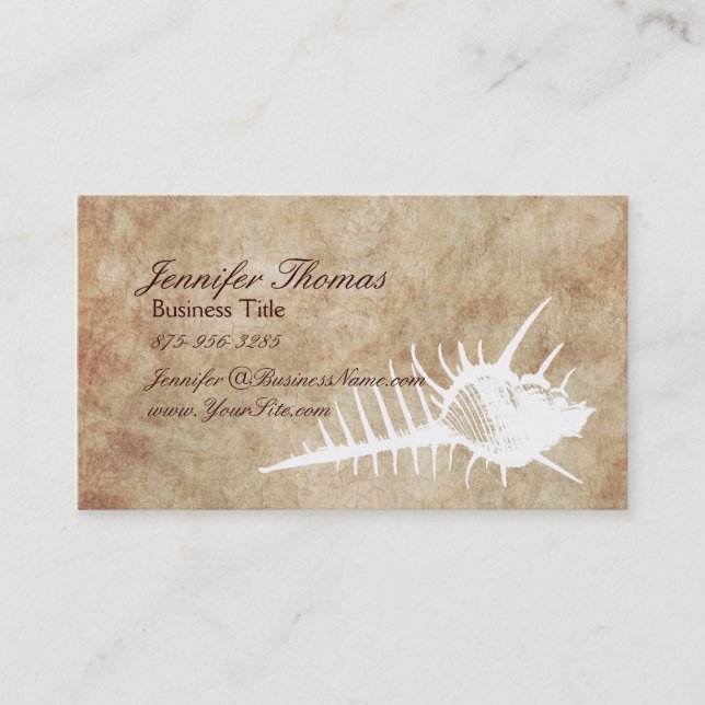 Tropical Seashelll Travel Agent Business Card (Front)