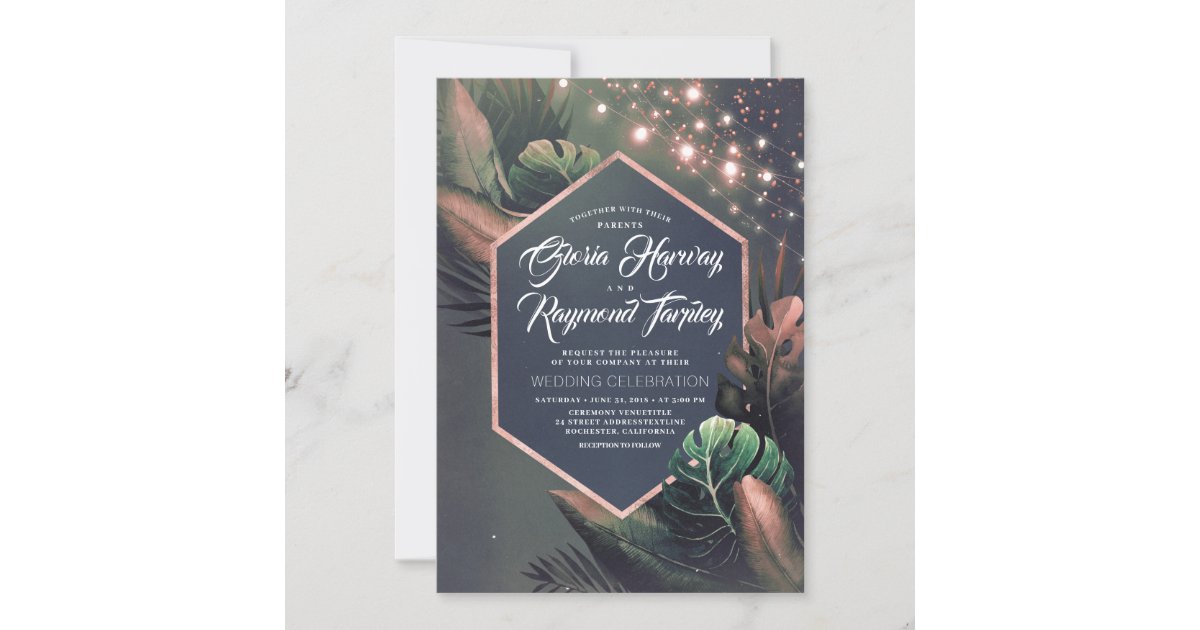 Palms Wedding Invitation