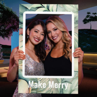 Tropical Selfie Frame, Green Custom Photo Frame