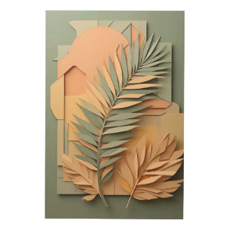 Tropical Serenity Boho-Inspired Palm Wood Wall Art