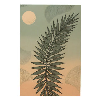 Tropical Serenity Boho-Inspired Palm Wood Wall Art