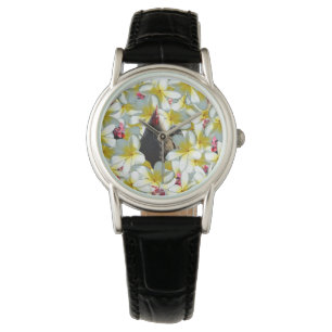 Tropical Serenity: Chicken and Frangipanis Harmony Watch