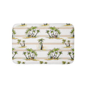 Tropical Shack And Palms Bathroom Mat