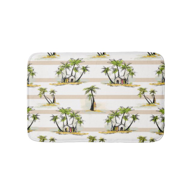 Tropical Shack And Palms Bathroom Mat (Front)