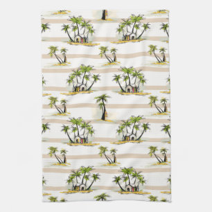 Tropical Shack And Palms Kitchen Towel