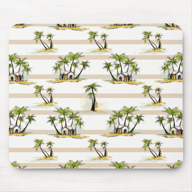 Tropical Shack And Palms Mouse Pad (Front)
