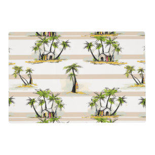 Tropical Shack And Palms Placemat