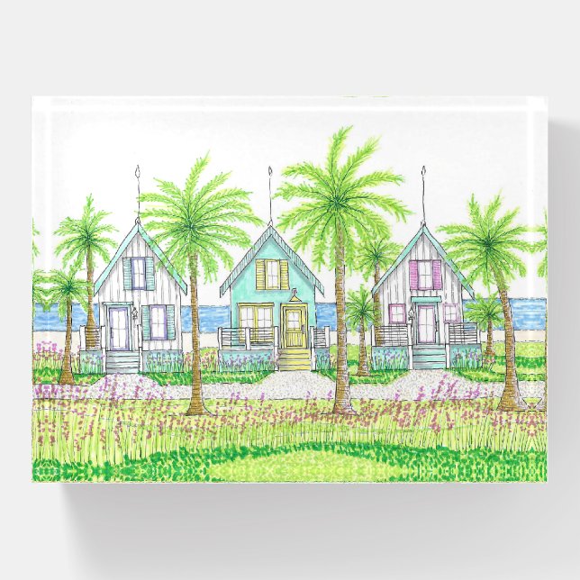 Tropical Shack Paperweight (Front)