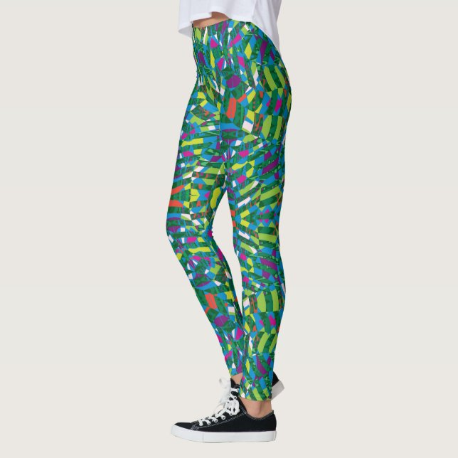 Tropical Shatter Leggings – Jungle Mosaic  (Left)