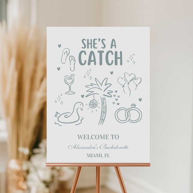 Tropical Shes a Catch Celebration Foam Board (Creator Uploaded)