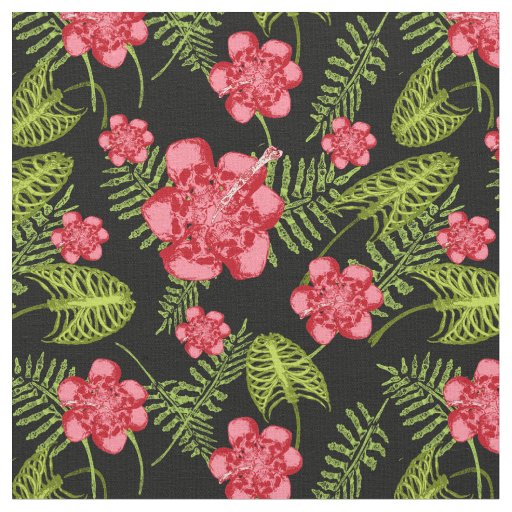 tropical skeleton fabric