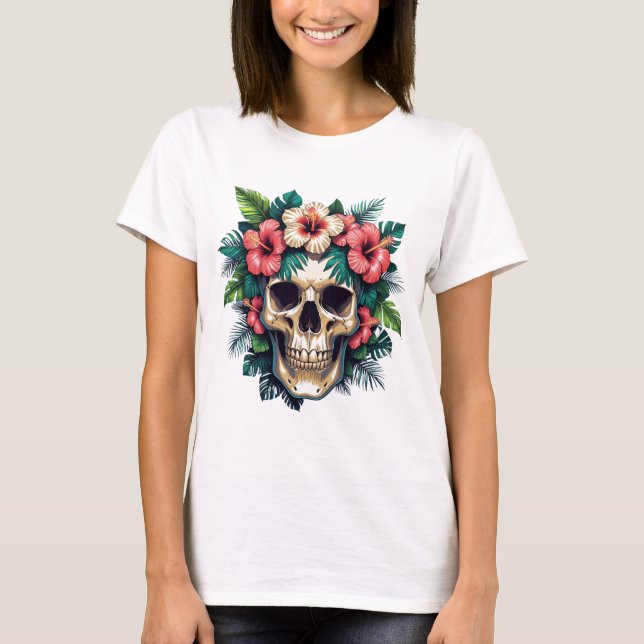 TROPICAL SKULL WOMEN'S T SHIRT (Front)