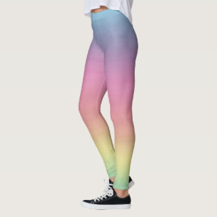 Tropical Sky Colorful Rainbow Gradient Leggings