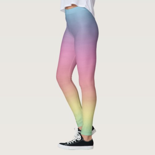 Tropical Sky  Colorful Rainbow Gradient Leggings