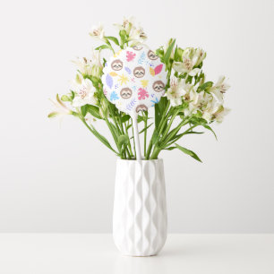 Tropical Sloth & Leaves Pattern Balloon