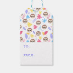 Tropical Sloth &amp; Leaves Pattern Gift Tags