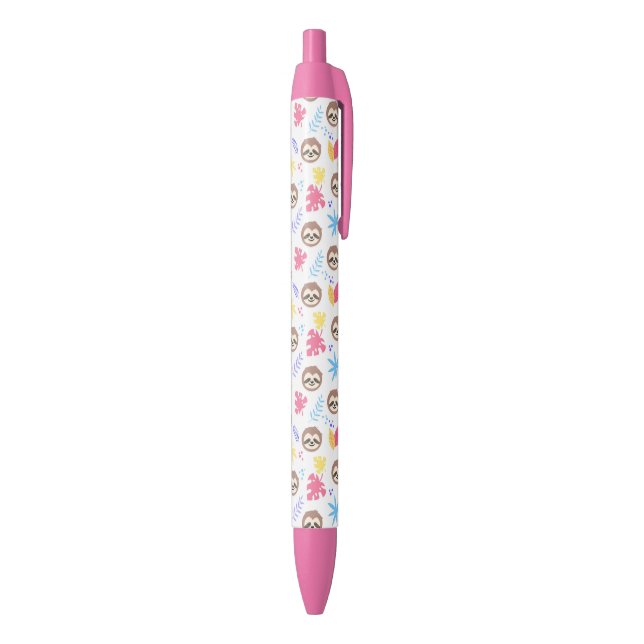 Tropical Sloth & Leaves Pattern Pen (Bottom (Vertical))