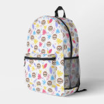 Tropical Sloth &amp; Leaves Pattern Printed Backpack