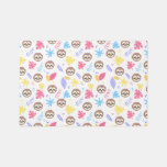 Tropical Sloth &amp; Leaves Pattern Rug