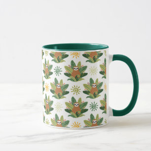 Tropical Sloth Pattern Mug