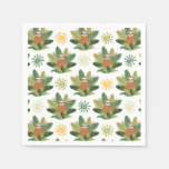 Tropical Sloth Pattern Napkins