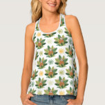Tropical Sloth Pattern Tank Top