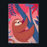 Tropical Sloth Postcard<br><div class="desc">Send this adorable sloth to anyone as pick-me-up.</div>