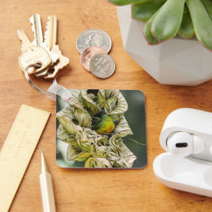 Tropical Songbird, Olive-Backed Euphonia Keychain